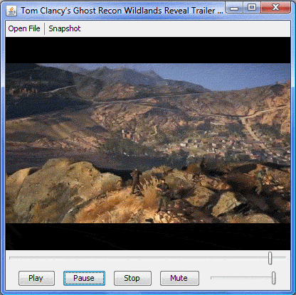 تشغيل ملفات الفيديوا المختلفة فى تطبيقات الجافا باستخدام المكتبة VLCJ Player_vclj_java
