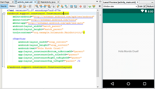 layout android xml