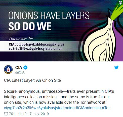 CIA tweet onion