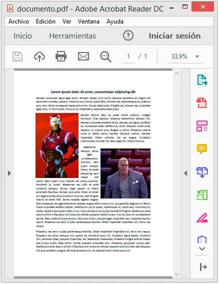 Un archivo PDF como ejemplo
